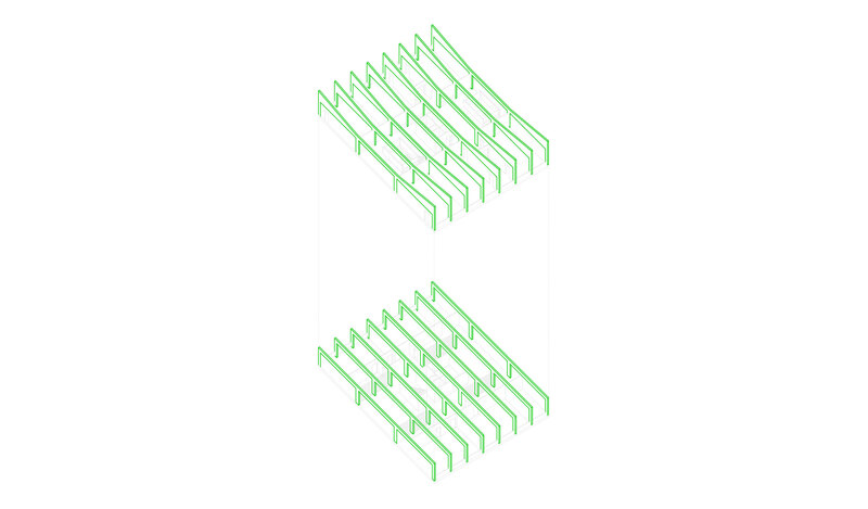 106 52 0541 Axonometrie Geschoss Ausrichtung X Ray
